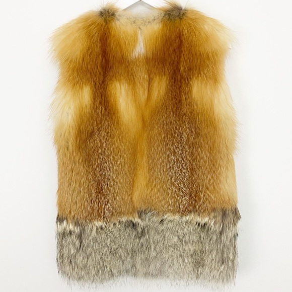 NEW Michael by Michael Kors XS Genuine Fox Fur Vest - Picture 4 of 11